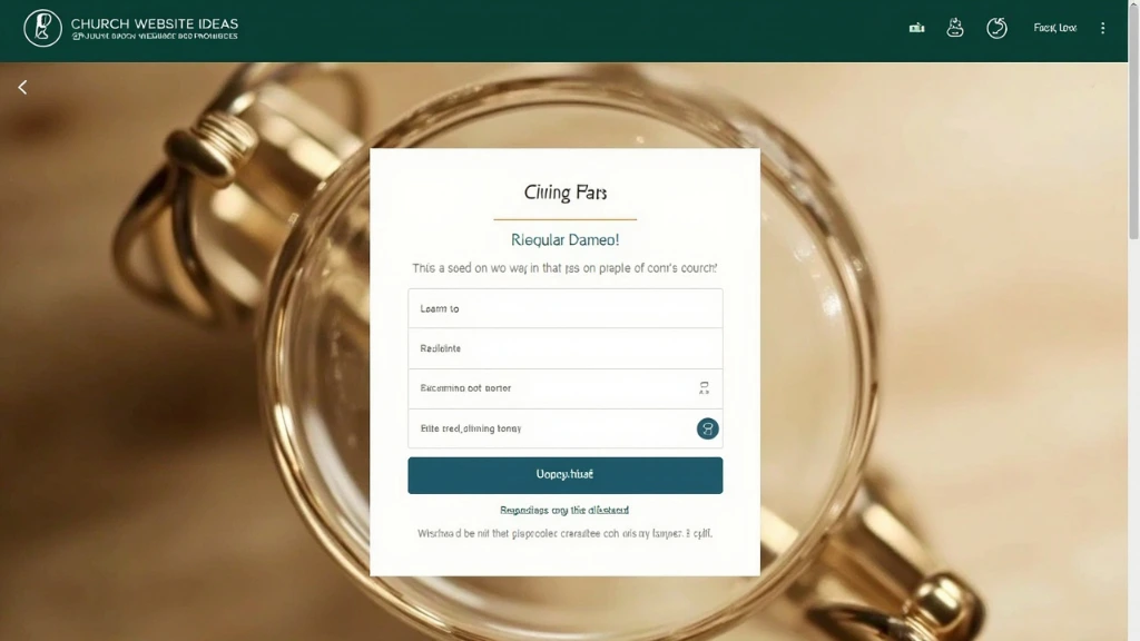 Annotated screenshot of a mid-size church giving page with recurring gift options
